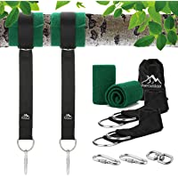 Los mejores  - Awroutdoor Kit de Correas para Colgar de árbol- Hamacas Correas Cuerdas con mosquetón de Seguridad- 150 cm de Largo- Uso…